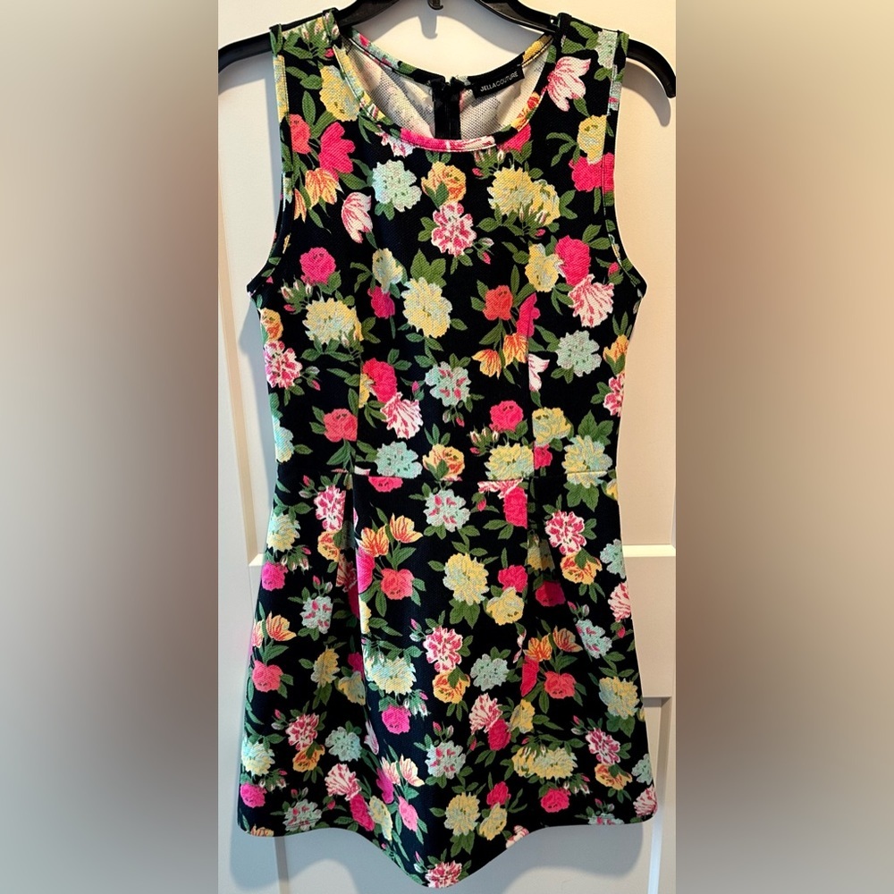 Women's Jella Couture Fit And Flare Floral Print Dress Size‎ Medium EUC